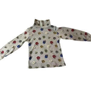 Vintage Kid Connection Shirt Football Helmet Turtleneck Size 2T Toddler